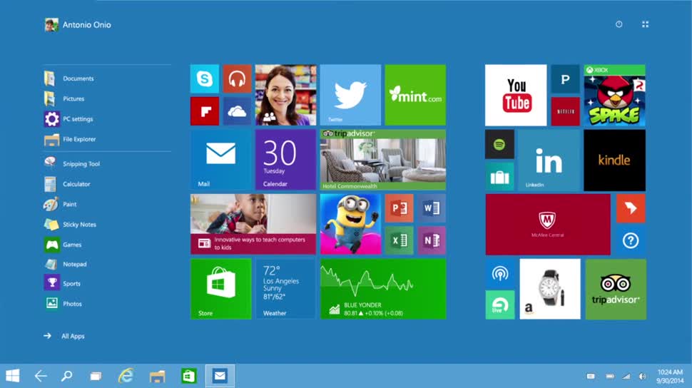 Windows 10 Continuum Demo: Wechsel zwischen Touch & Tastatur