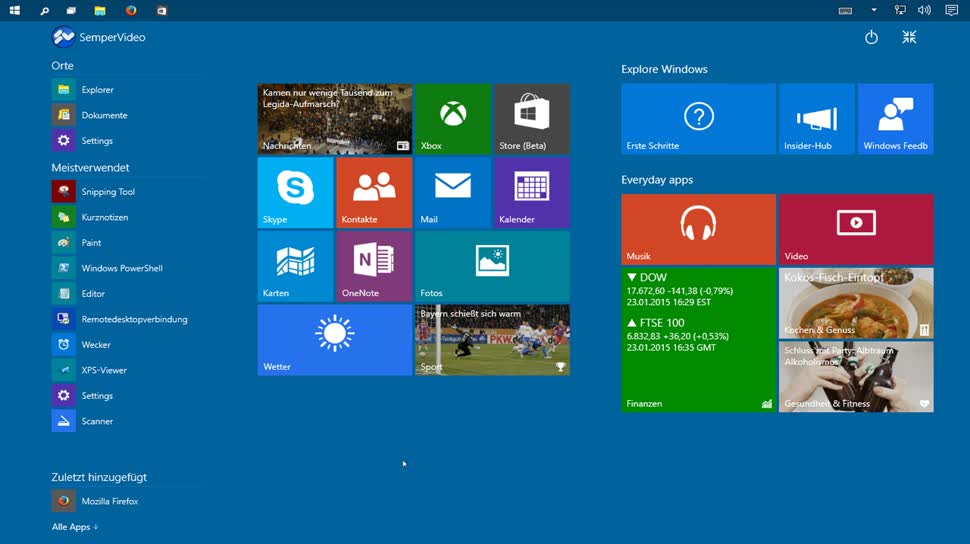 Windows 10 Januar Preview im Hands-On-Video