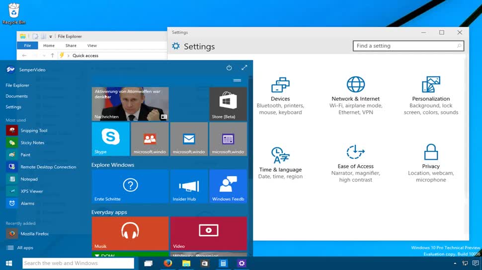 Windows 10 Build 10036 im ersten Hands-On