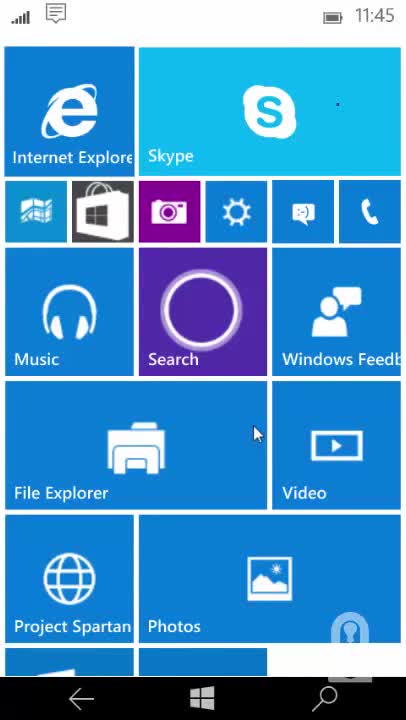 Windows 10 for Phones mit Tastatur und Maus