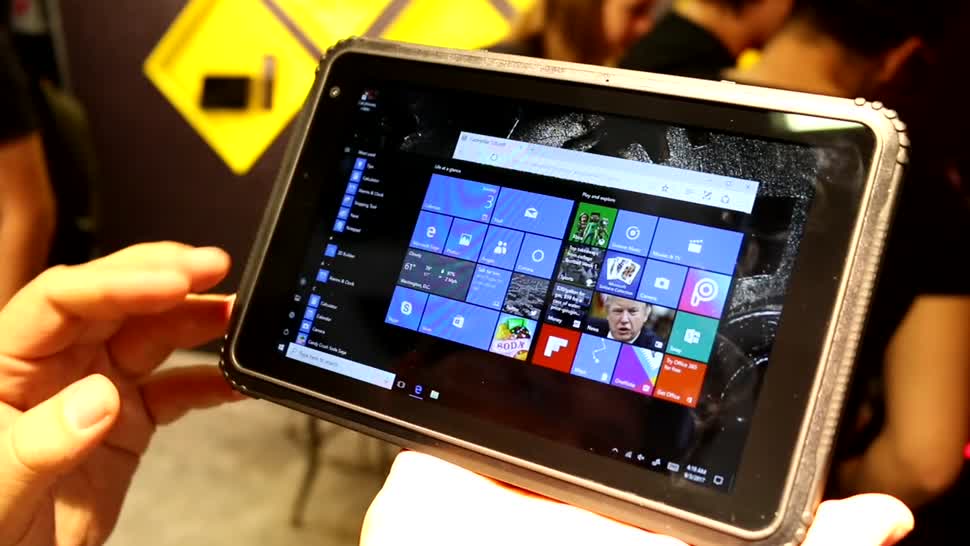 Tablet, Windows 10, Hands-On, Ifa, IFA 2017, Roland Quandt, CAT, CAT T20, Rugged Tablet