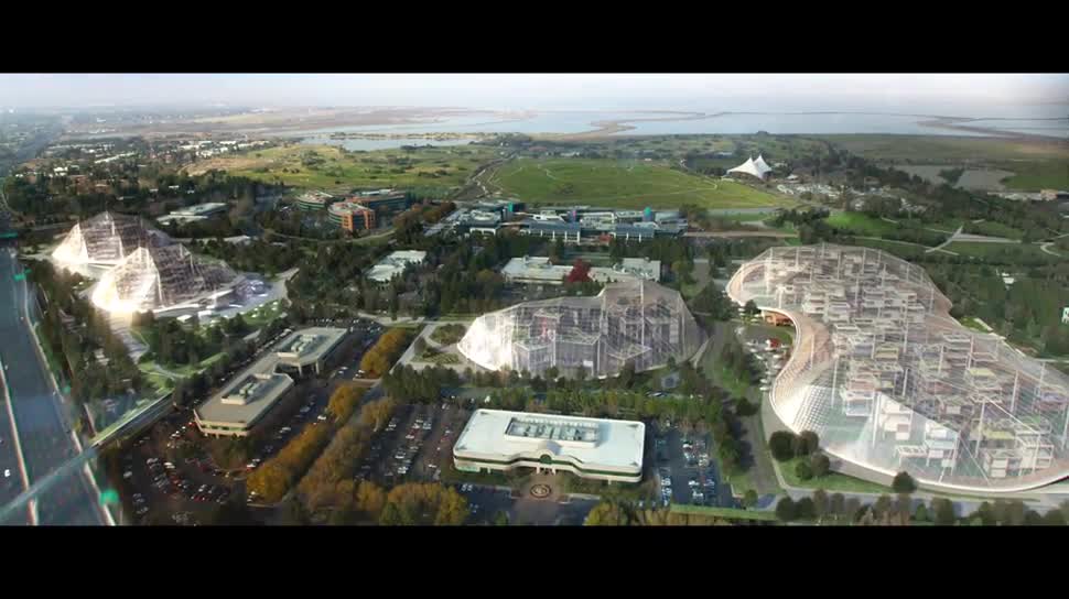 Google, Gebäude, Hauptquartier, Mountain View, Silicon Valley, Google Campus, Unternehmenssitz