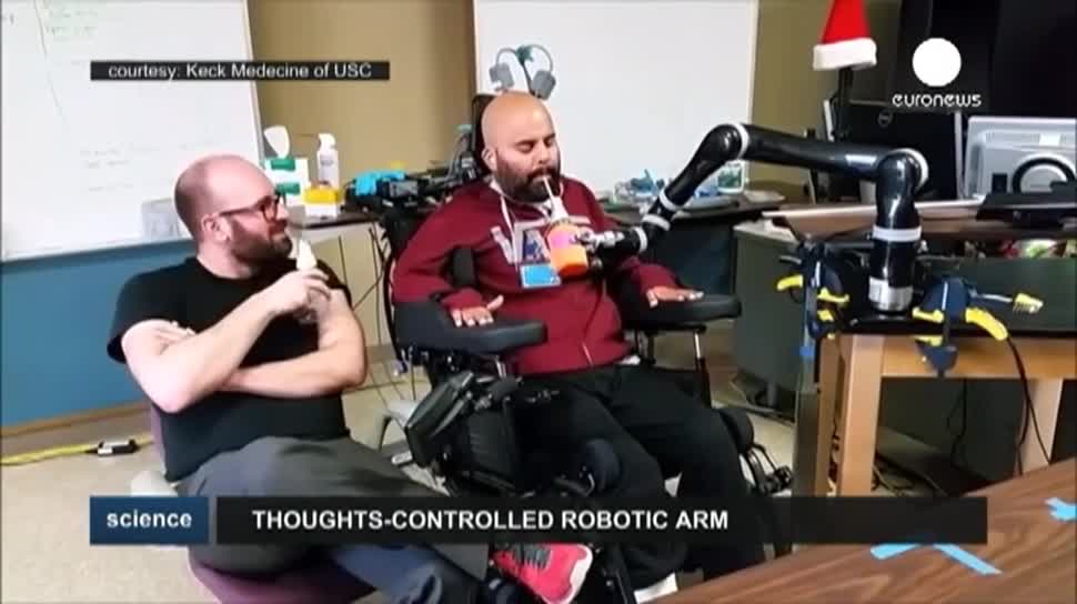 Roboter, EuroNews, Prothese, Gedankensteuerung, Roboterarm, Neuroprothesen, Gehrin
