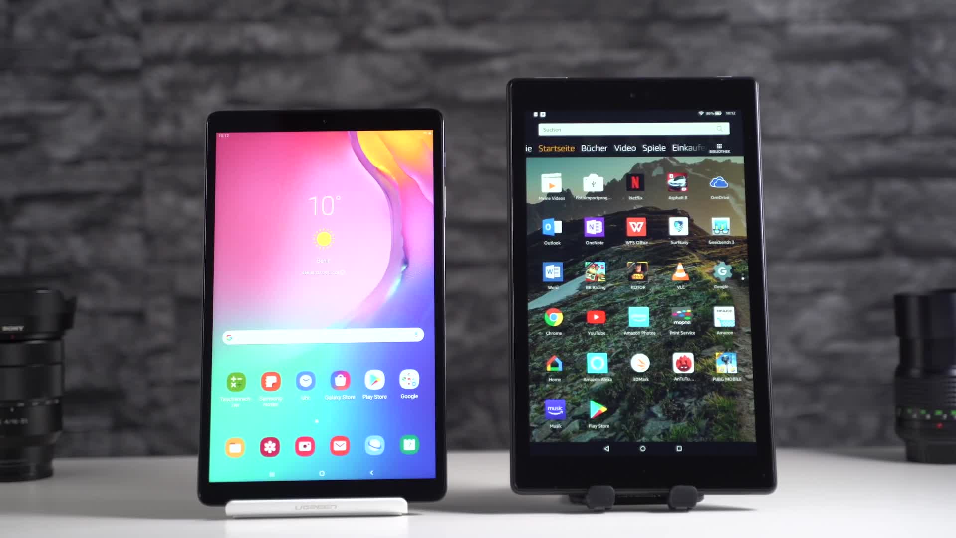 10 Zoll Tablets Im Vergleich Galaxy Tab A 10 1 Vs Fire Hd 10