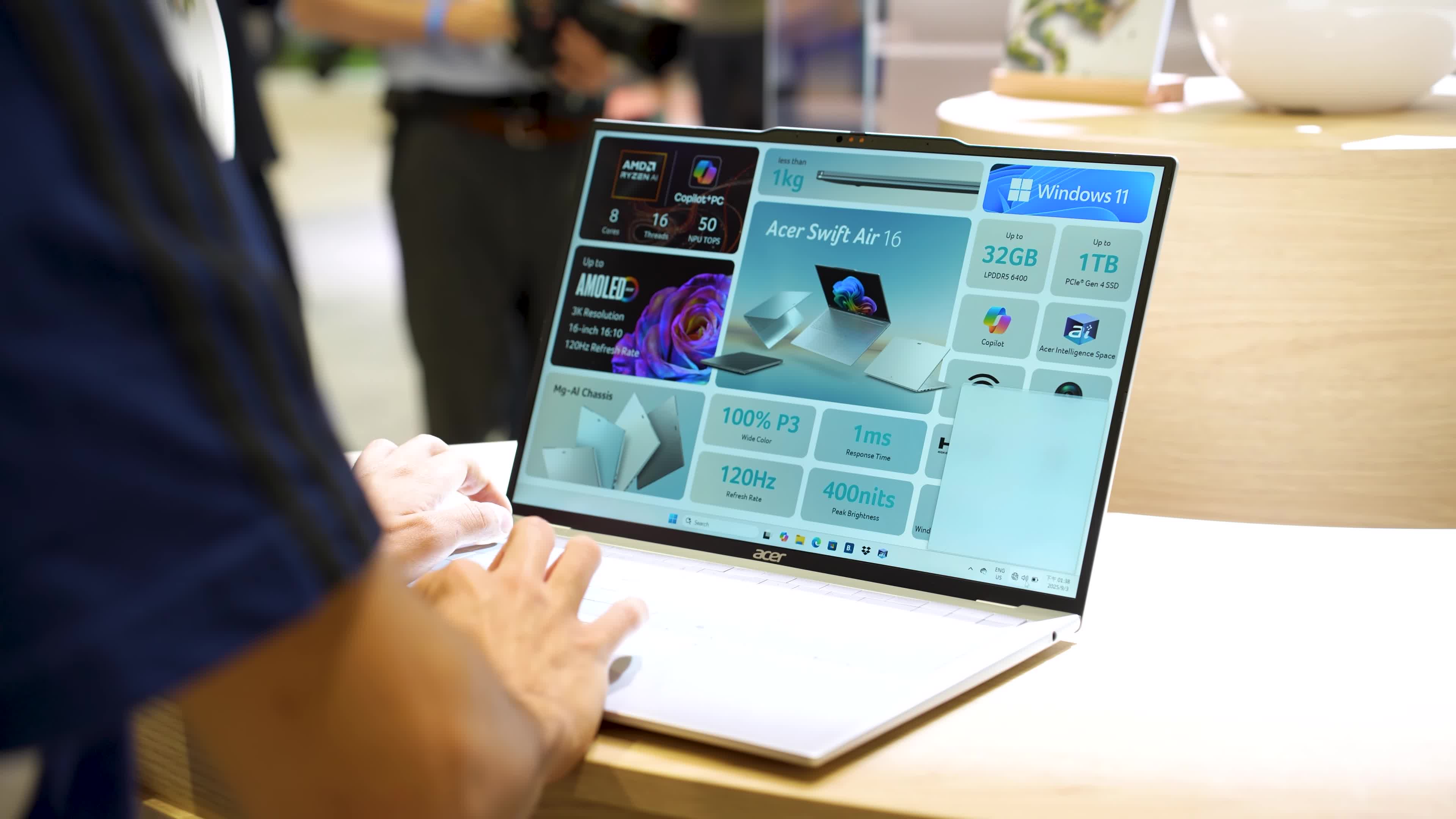 Swift Air 16: Sehr leichtes 16-Zoll-Notebook mit Schw�chen