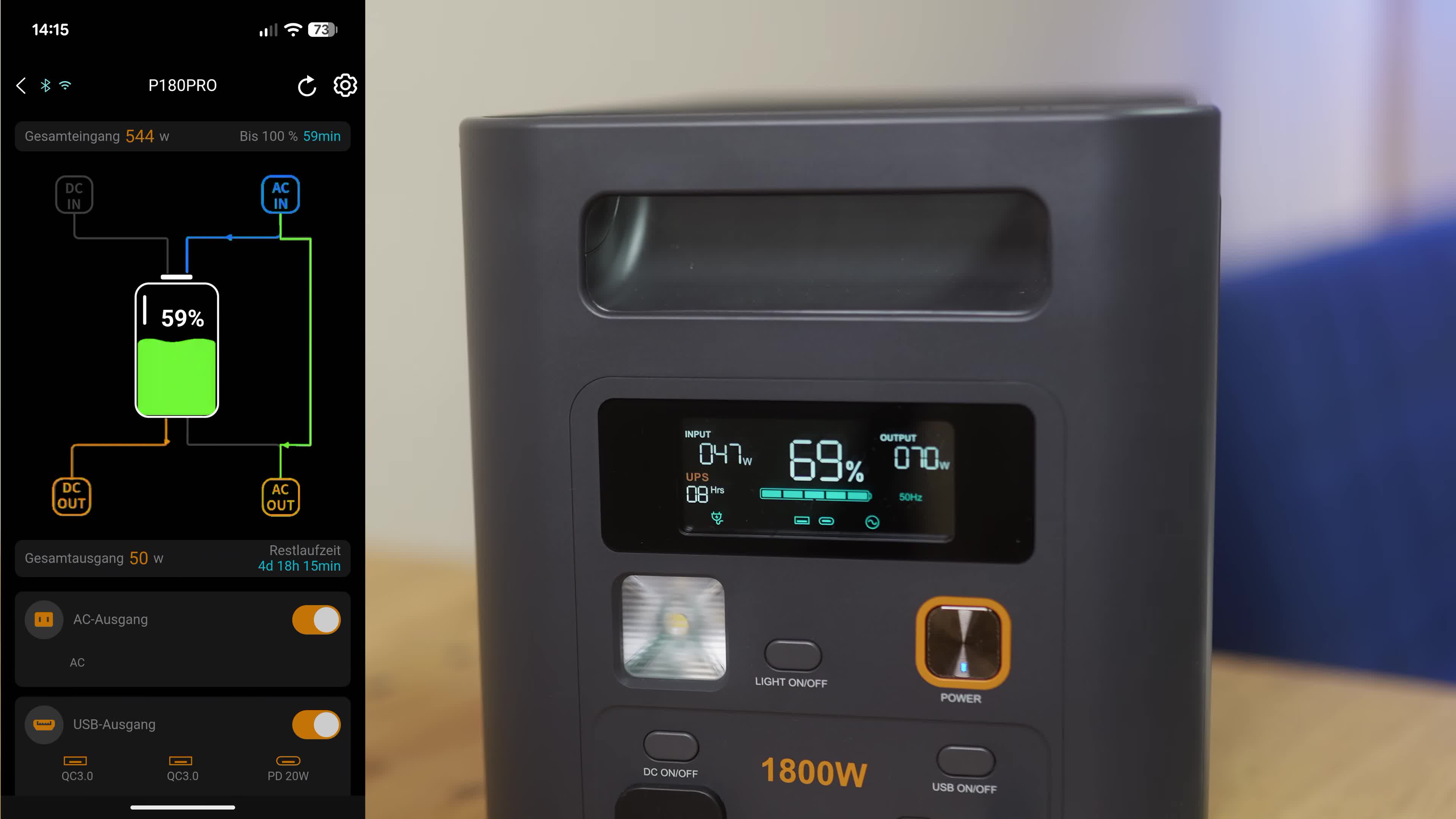 Aferiy Nomad P180 Pro im Test: Powerstation f�r viele Situationen